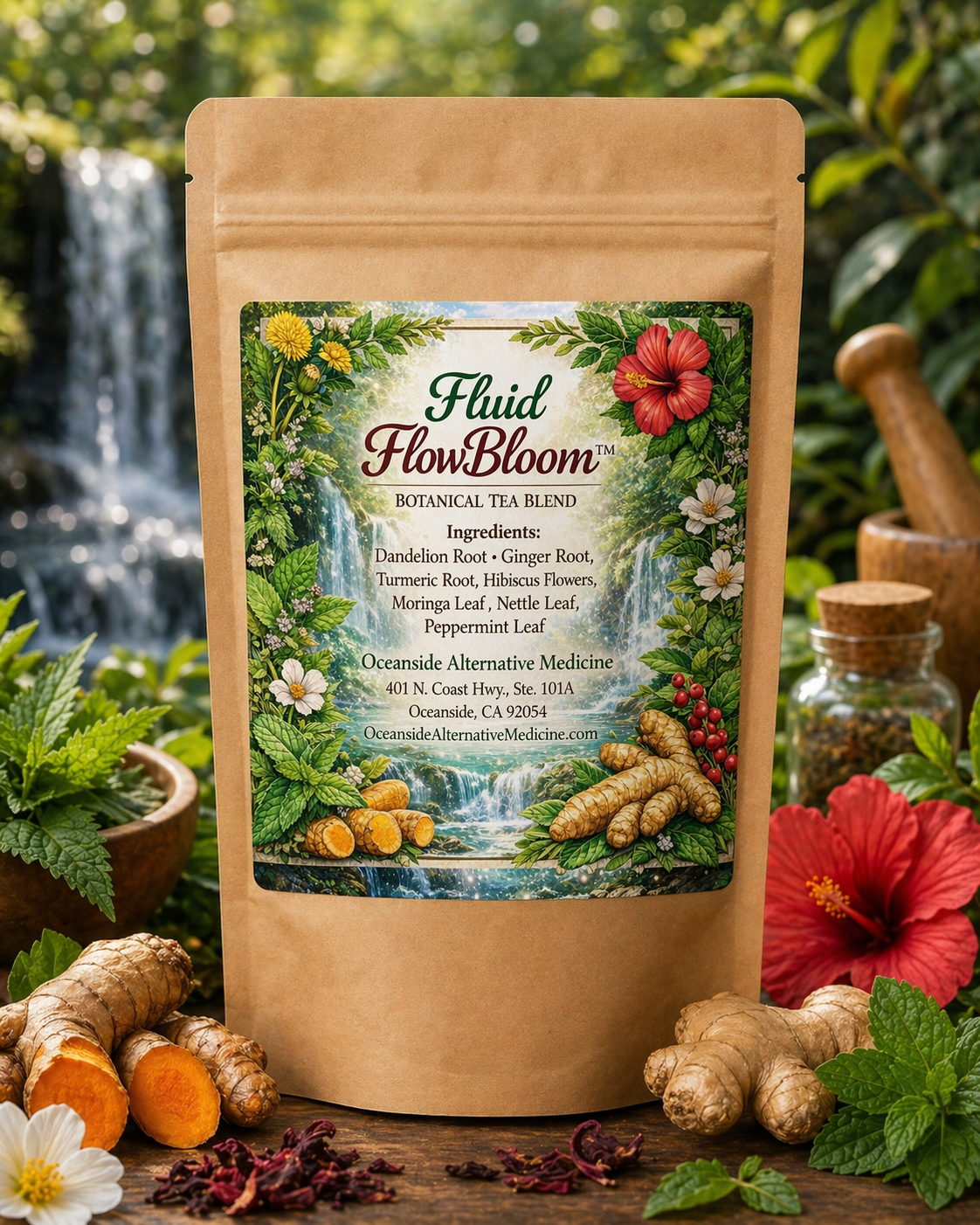 Fluid FlowBloom™
fluid flowbloom botanical blend fluid balance circulation bloating relief